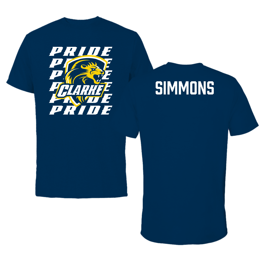 Clarke University Football Navy General Tee - Christian Simmons