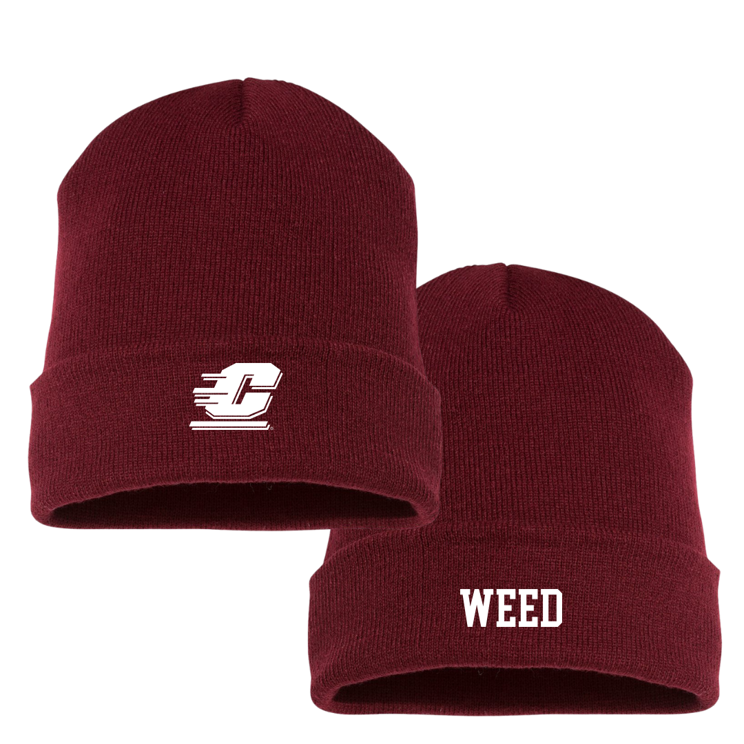 Central Michigan University Soccer (W) Maroon Beanie - #3 Kylee Weed