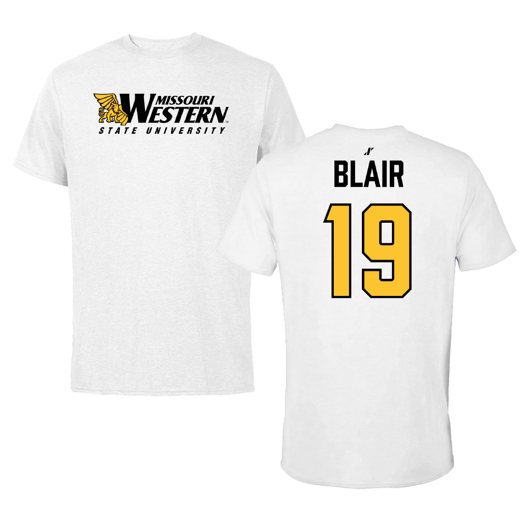 Missouri Western State University Softball White Tee - #19 Maddy Blair