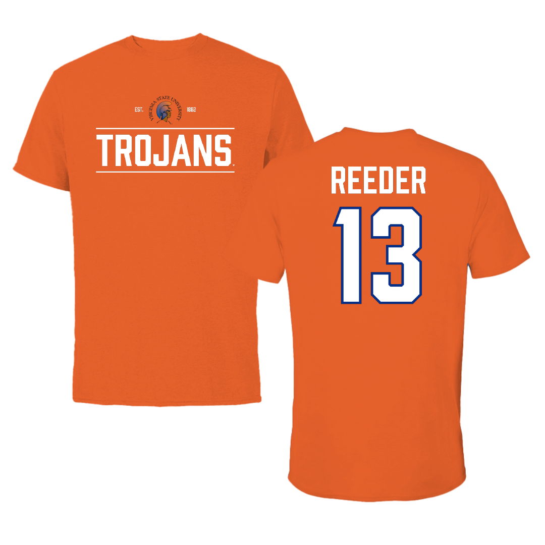 Virginia State University Lacrosse (M) Orange General Tee - #13 Darius Reeder