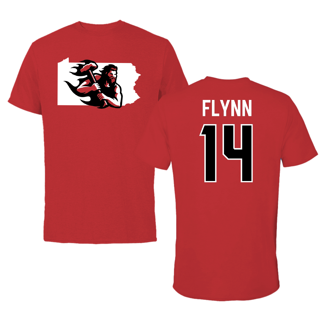 PennWest California Soccer Red State Performance Tee - #14 Julia Flynn