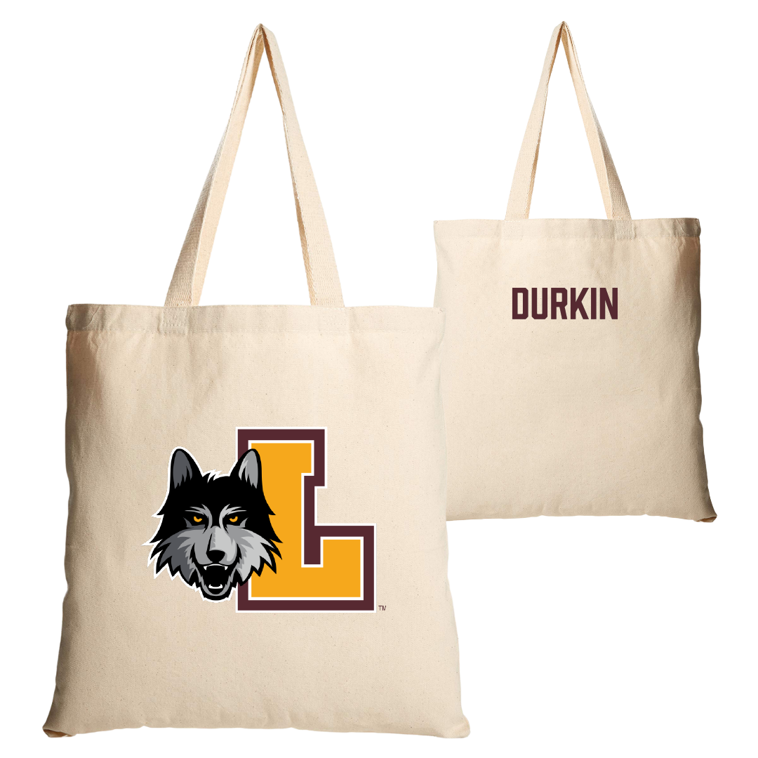 Loyola University-Chicago Golf Tan Canvas Tote Bag - Grace Durkin