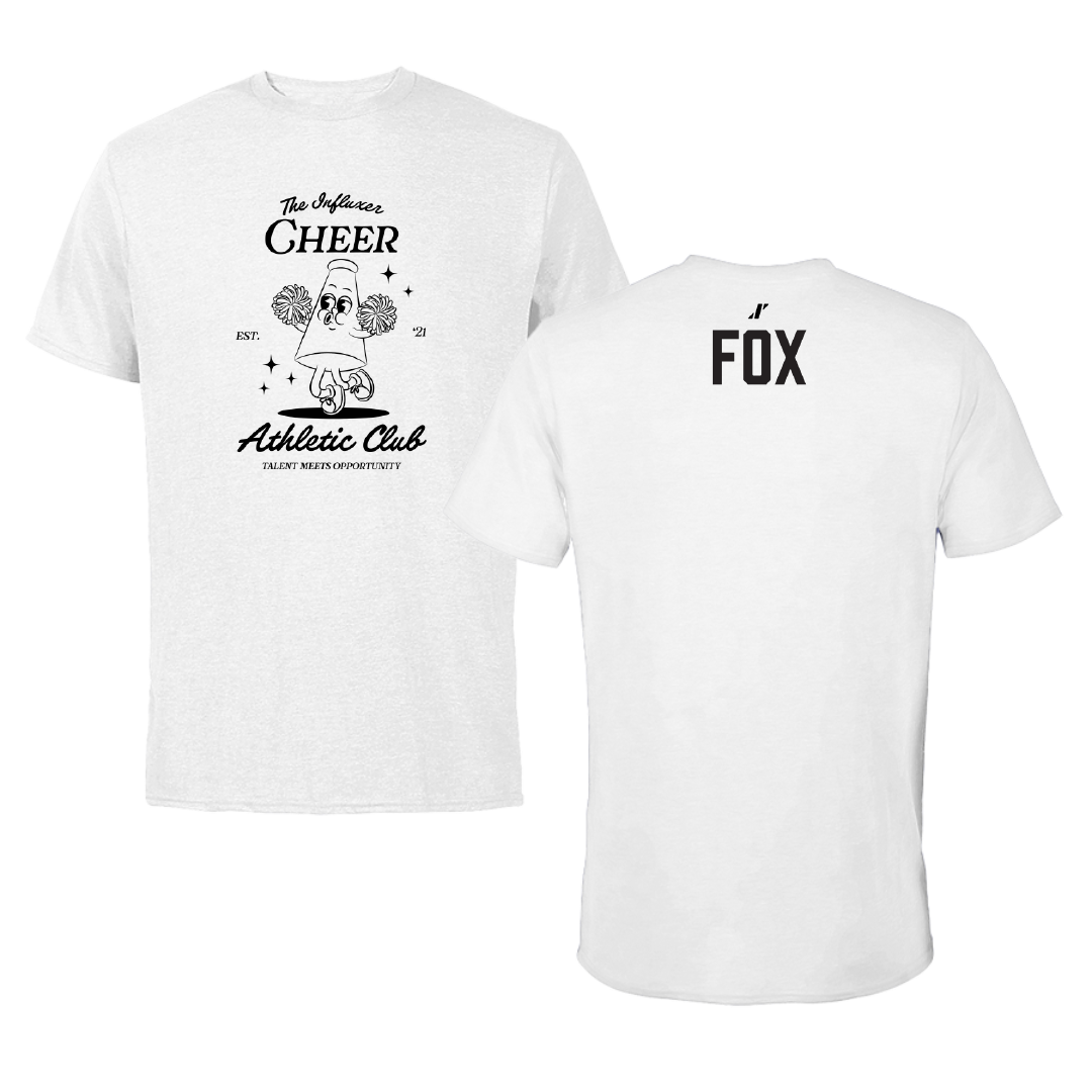 Cheer White Influxer Athletic Club Tee - Graceanne Fox