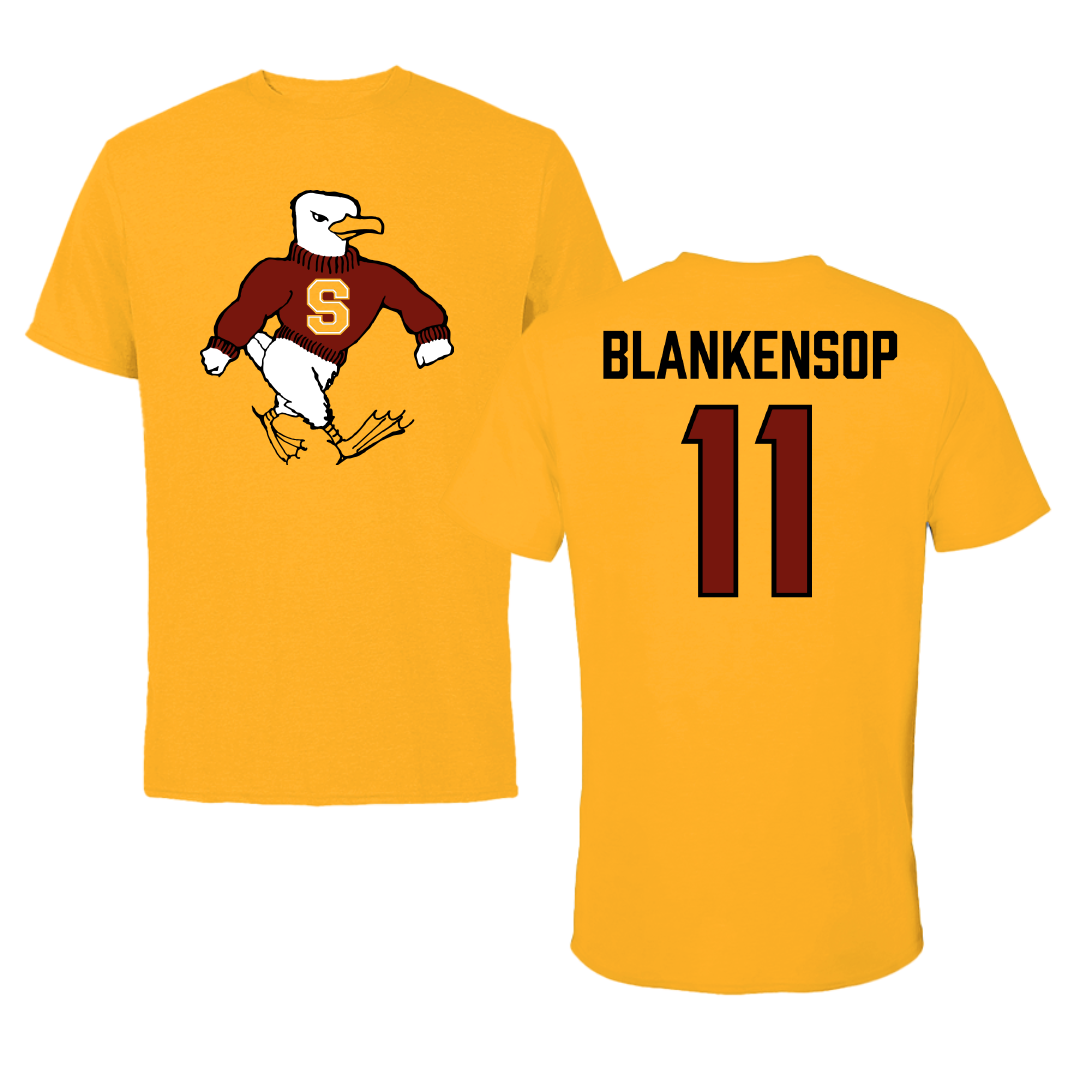 Salisbury University Soccer Gold Performance Tee - #11 Noah Blankensop