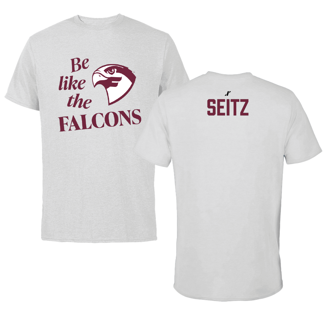 Fairmont State University Swimming & Diving Light Gray Be Like Us Tee - Josh Seitz