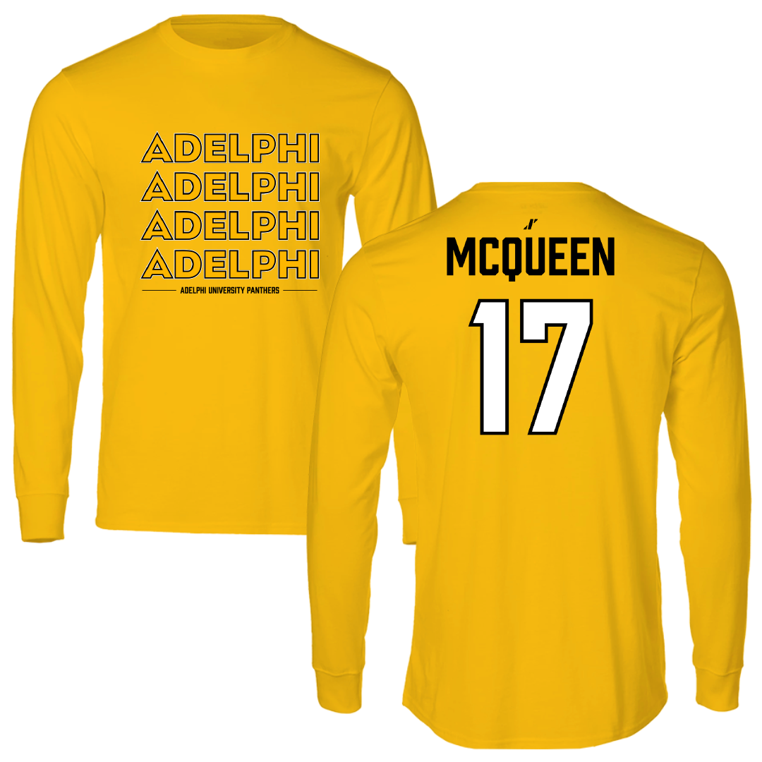 Adelphi University Volleyball (W) Gold General Performance Long Sleeve - #17 Macarty McQueen
