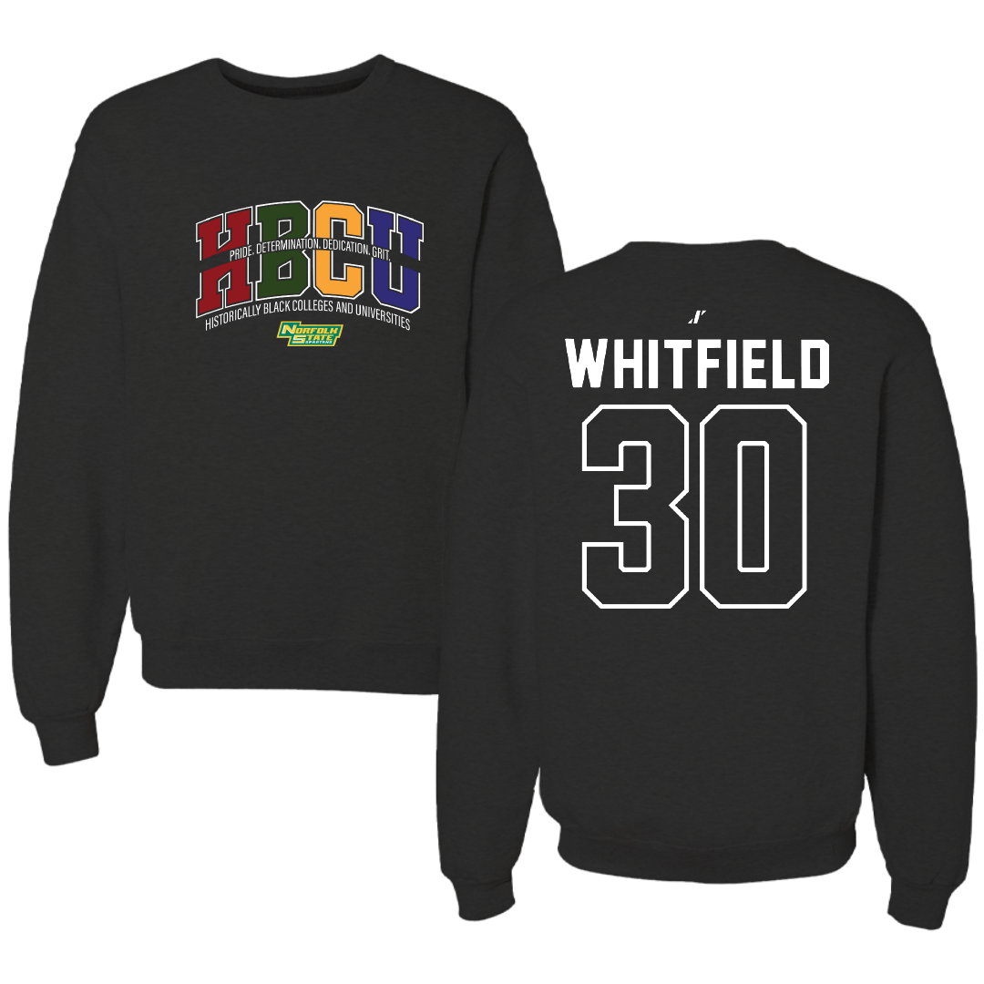 Norfolk State University Baseball Black HBCU Crewneck - #30 Donovan Whitfield
