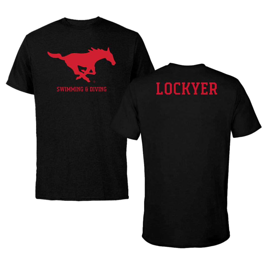 Southern Methodist University Swimming & Diving Black Performance Tee - Hannah Lockyer