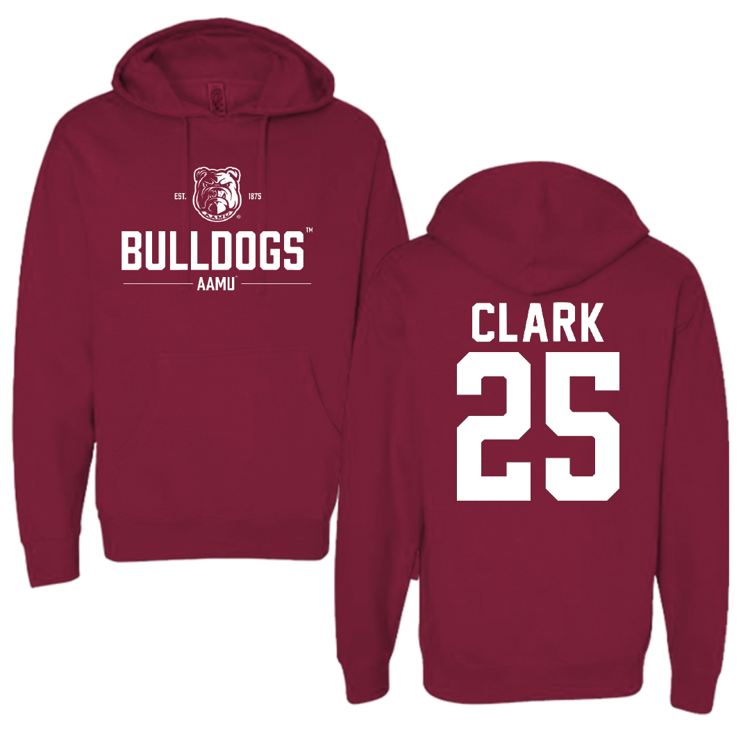 Alabama A&M University Baseball Maroon General Hoodie - #25 Raymond Clark