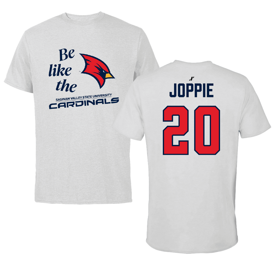 Saginaw Valley State University Baseball Light Gray Be Like Us Performance Tee - #20 Casey Joppie