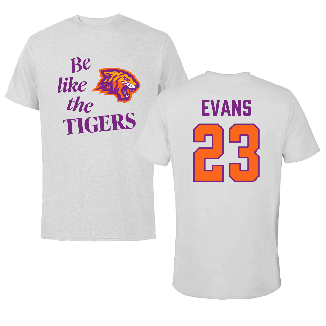 Edward Waters University Basketball Light Gray Be Like Us Performance Tee - #23 Keshawn Evans