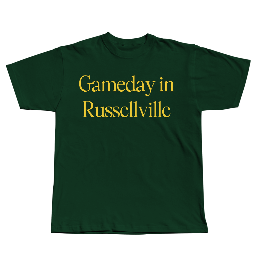Arkansas Tech University Football Forest Green Gameday Tee - #60 Erik Barrientos