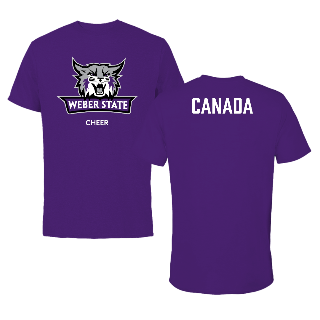 Weber State University Cheer Purple Performance Tee - Cameron Canada
