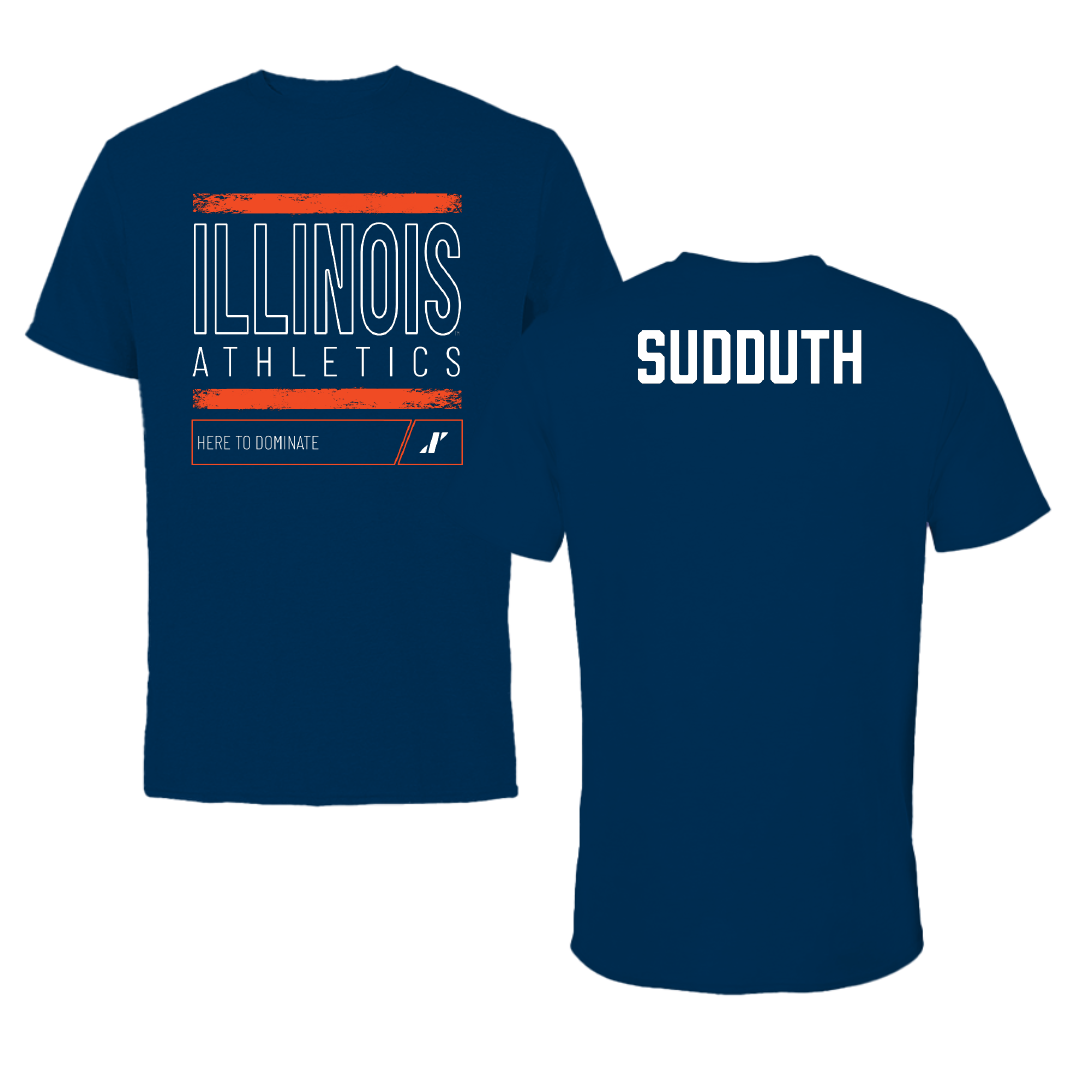 University of Illinois TF and XC Navy Dominate Tee - Tyler Sudduth