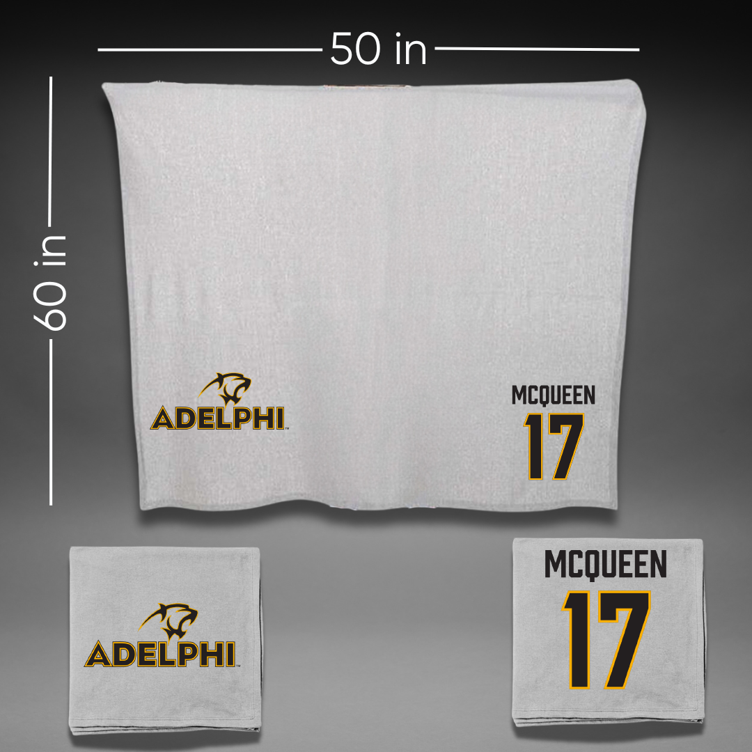Adelphi University Volleyball (W) Gray Blanket - #17 Macarty McQueen
