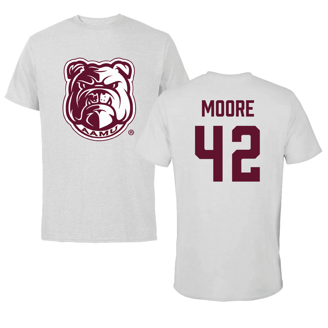 Alabama A&M University Soccer (W) Light Gray Tee - #42 Chelsea Moore