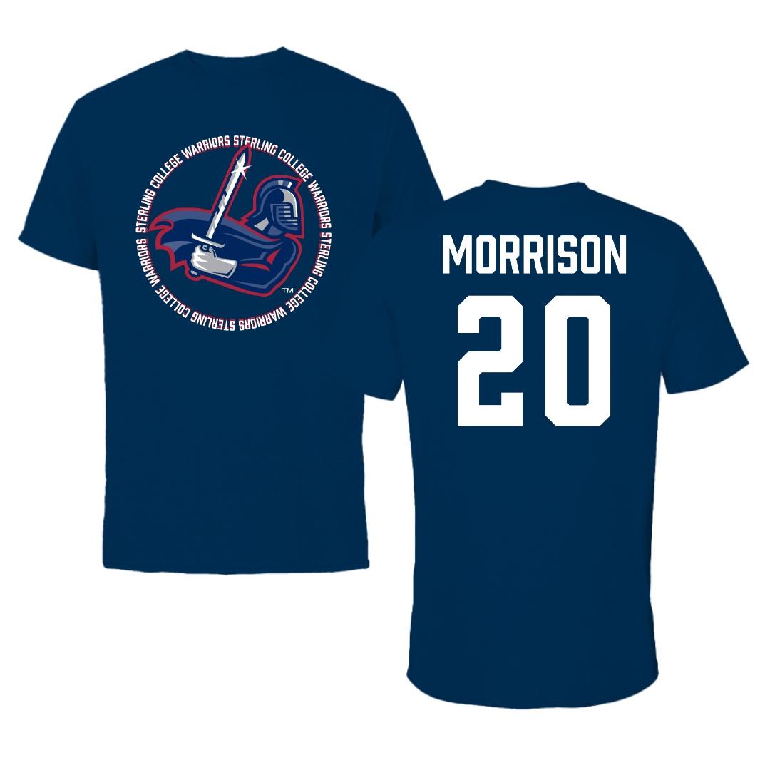 Sterling College Baseball Navy General Performance Tee - #20 Julian Morrison