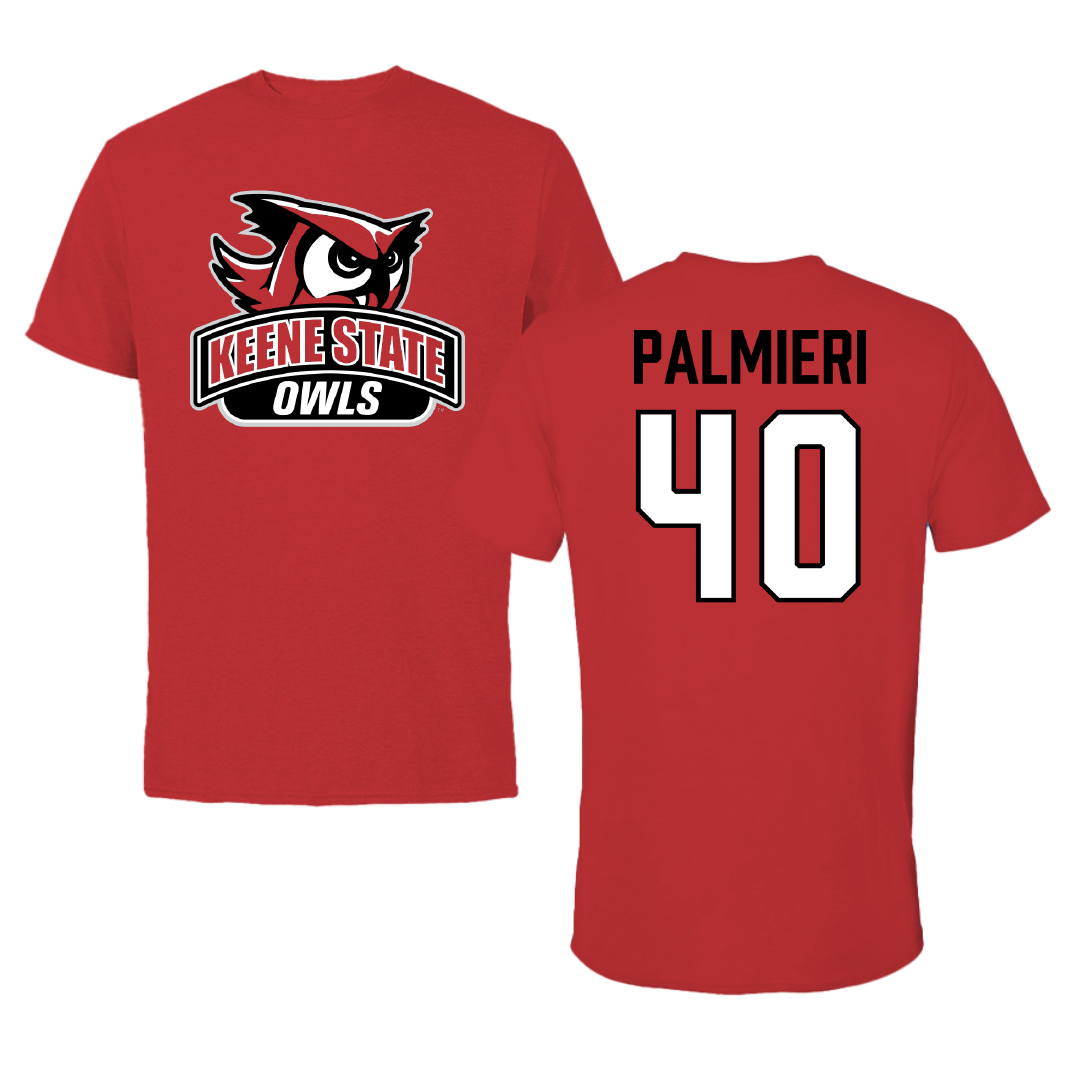 Keene State College Lacrosse (M) Red Performance Tee - #40 Jackson Palmieri