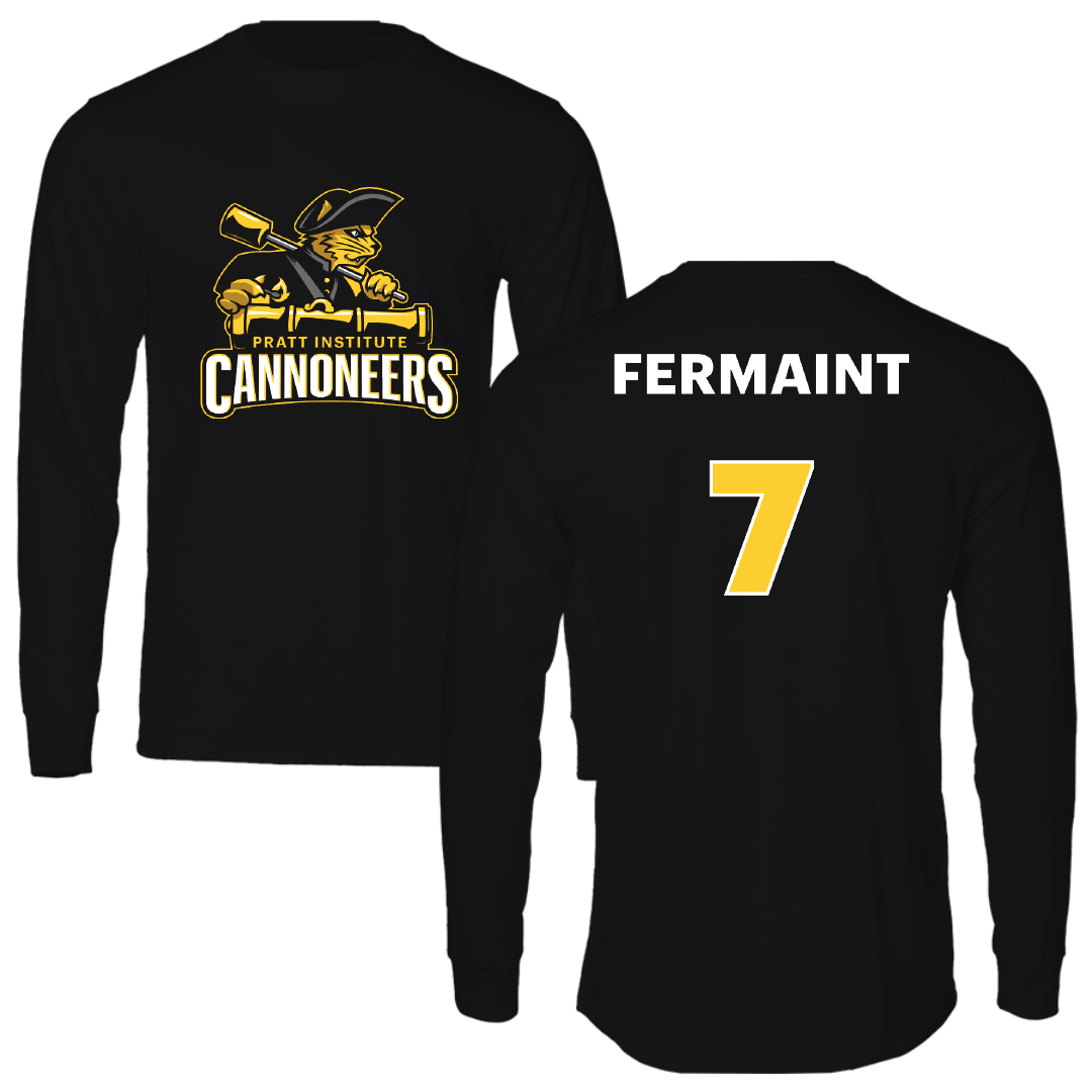Pratt Institute Basketball (M) Black Long Sleeve - #7 Elijah Fermaint