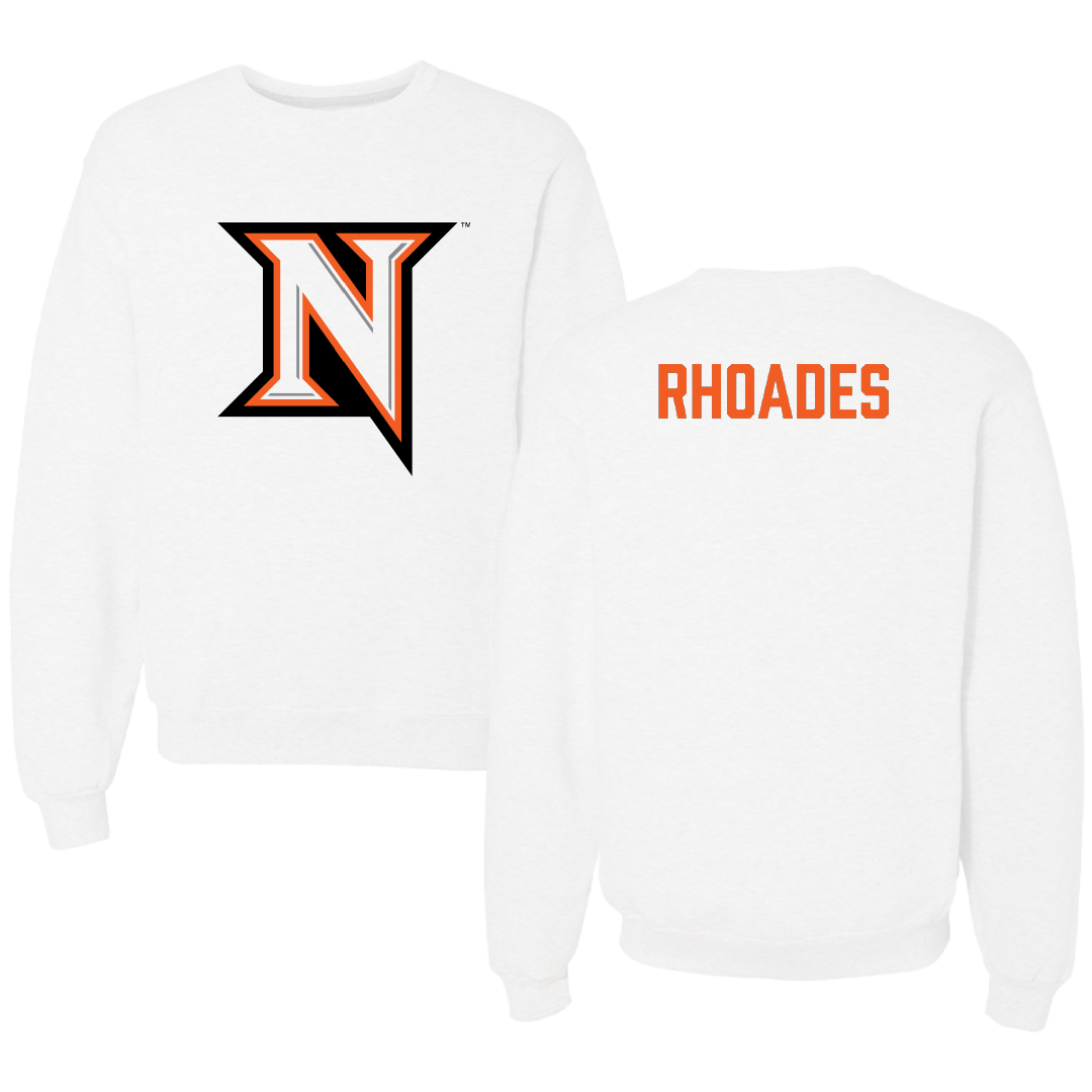 Northampton Community College Baseball White Crewneck - Aiden Rhoades