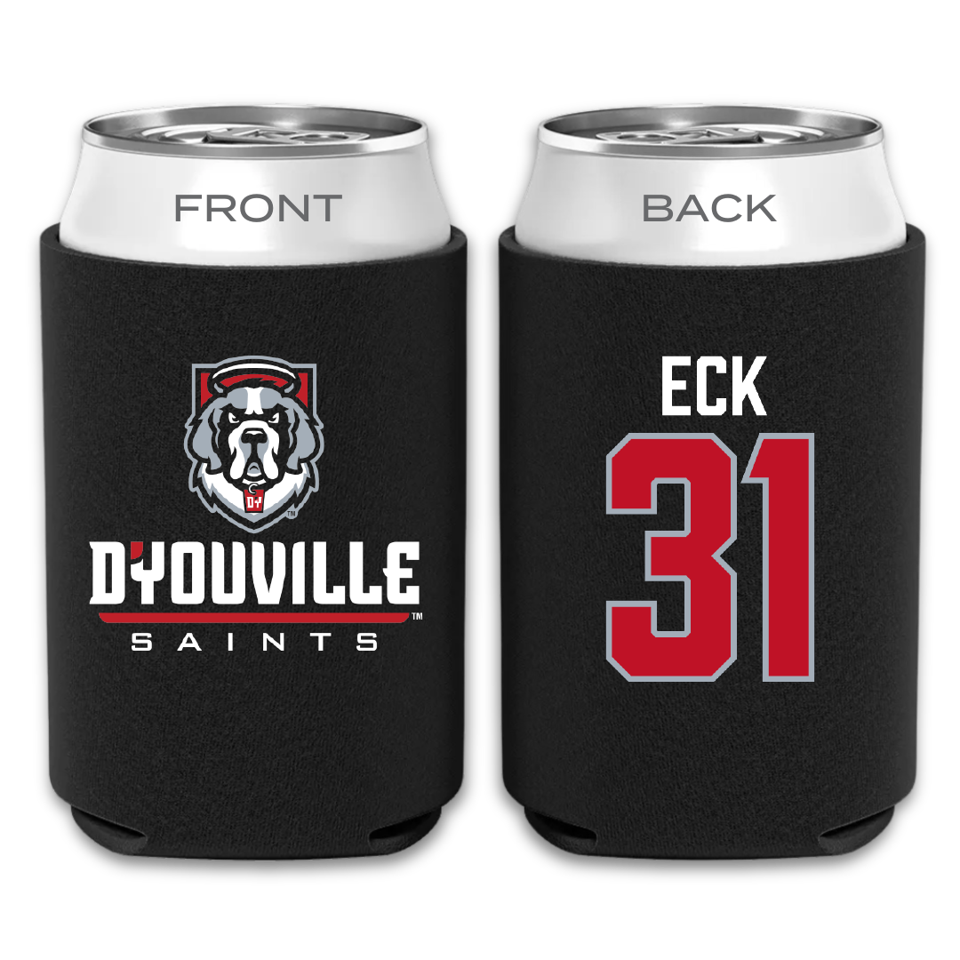 D'Youville University Lacrosse Black Can Cooler - #31 Reece Eck