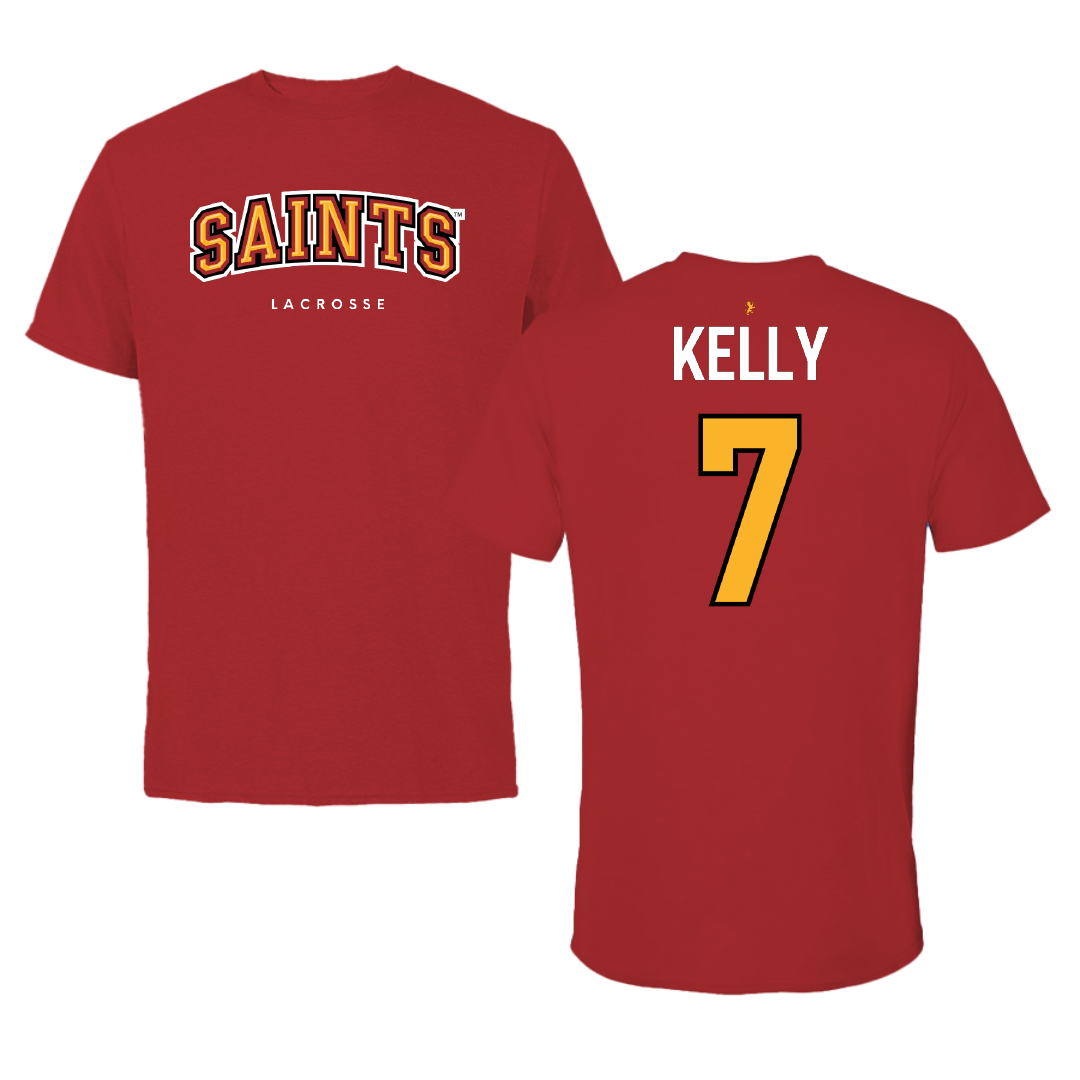 Flagler College Lacrosse (M) Red Tee - #7 Landis Kelly