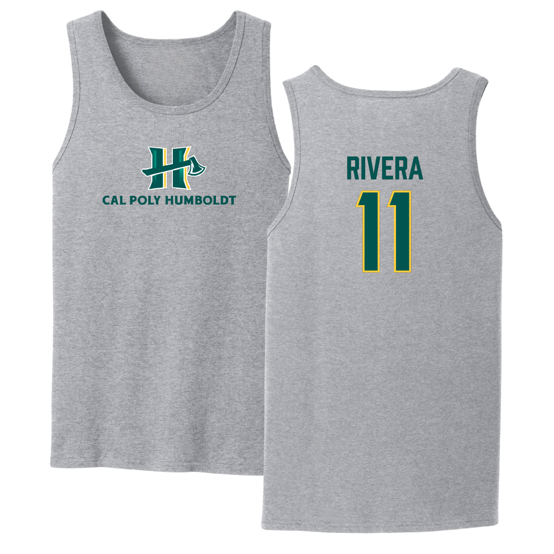 Cal Poly Humboldt Softball Sport Gray Tank Top - #11 Julia Rivera