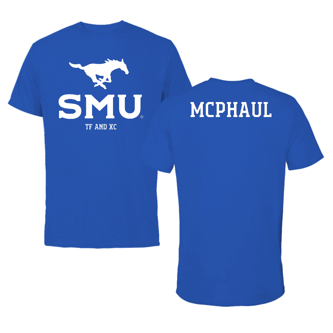 Southern Methodist University TF and XC Blue Mascot Performance Tee - Camryn McPhaul