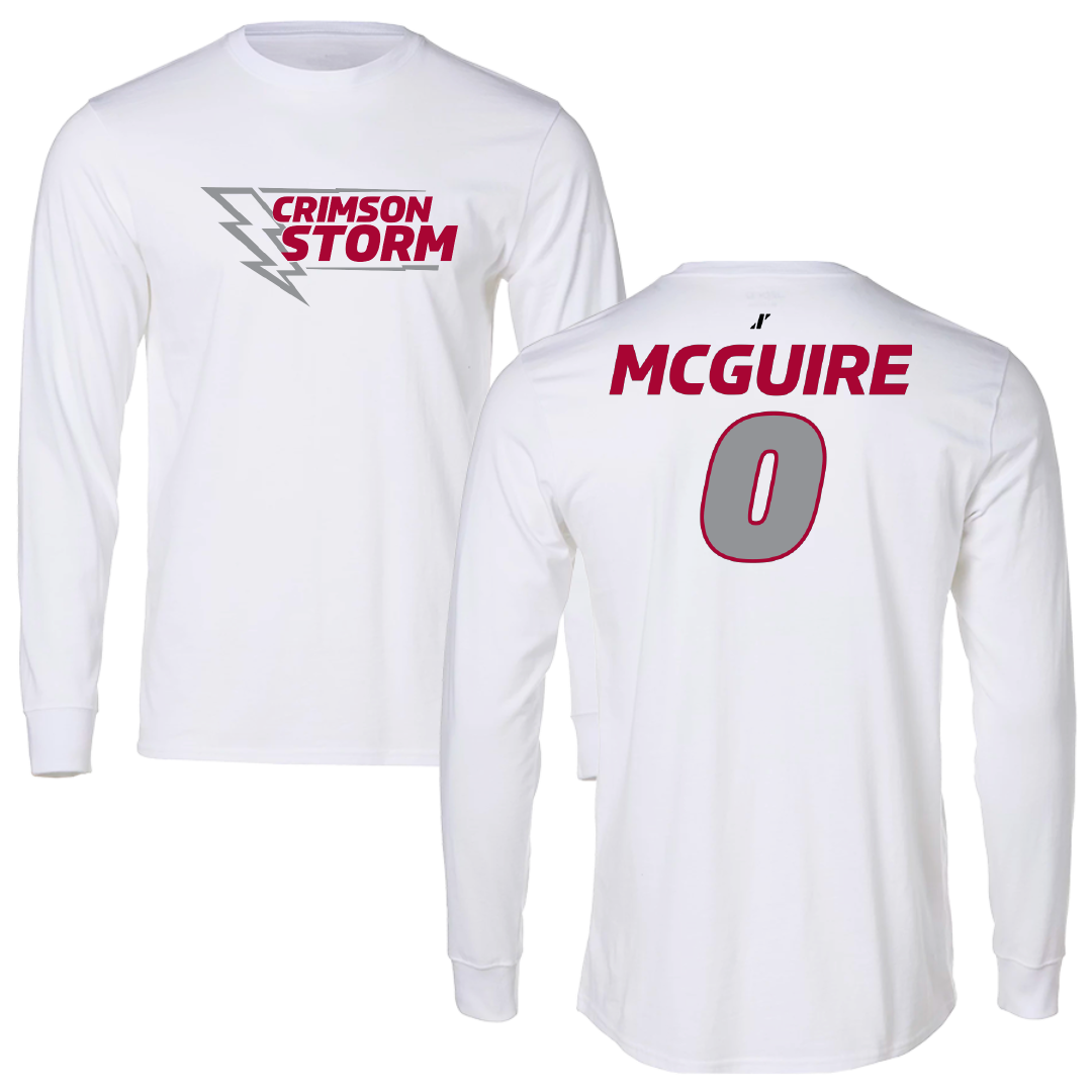Southern Nazarene University Soccer (M) White Long Sleeve - #0 Luke McGuire
