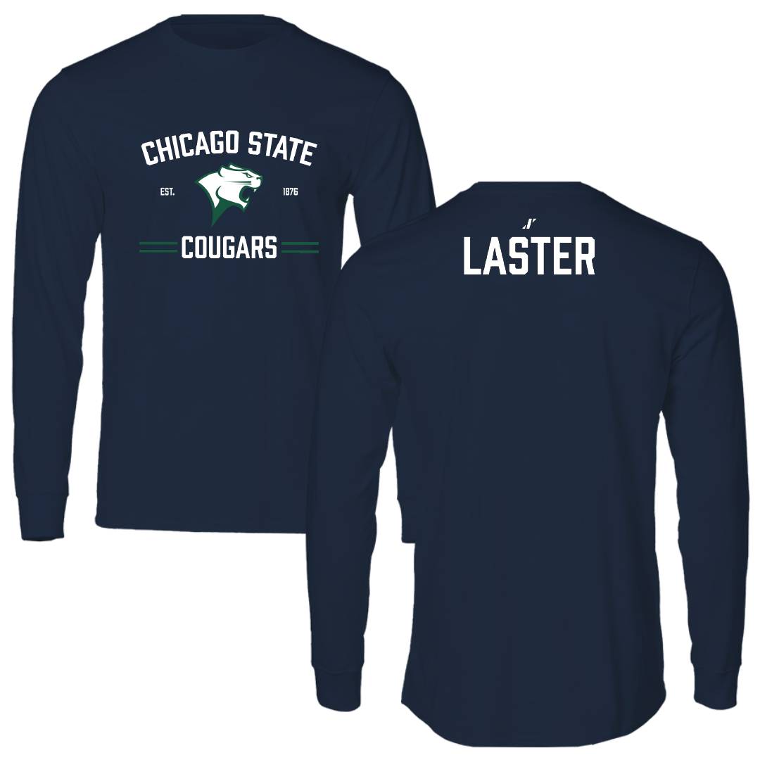 Chicago State University TF and XC Navy Performance Long Sleeve - Jaden Laster