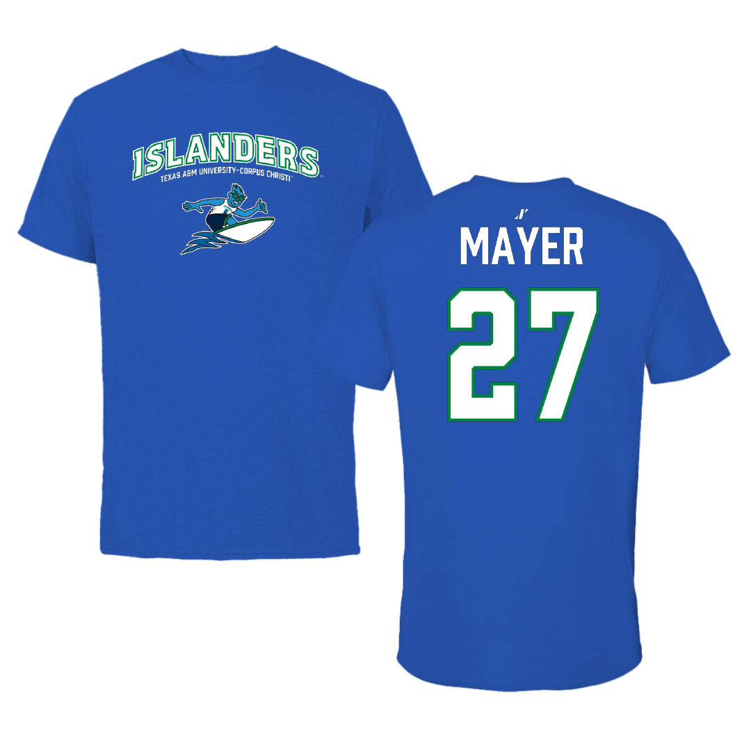 Texas A&M University-Corpus Christi Baseball Blue General Tee - #27 Chase Mayer
