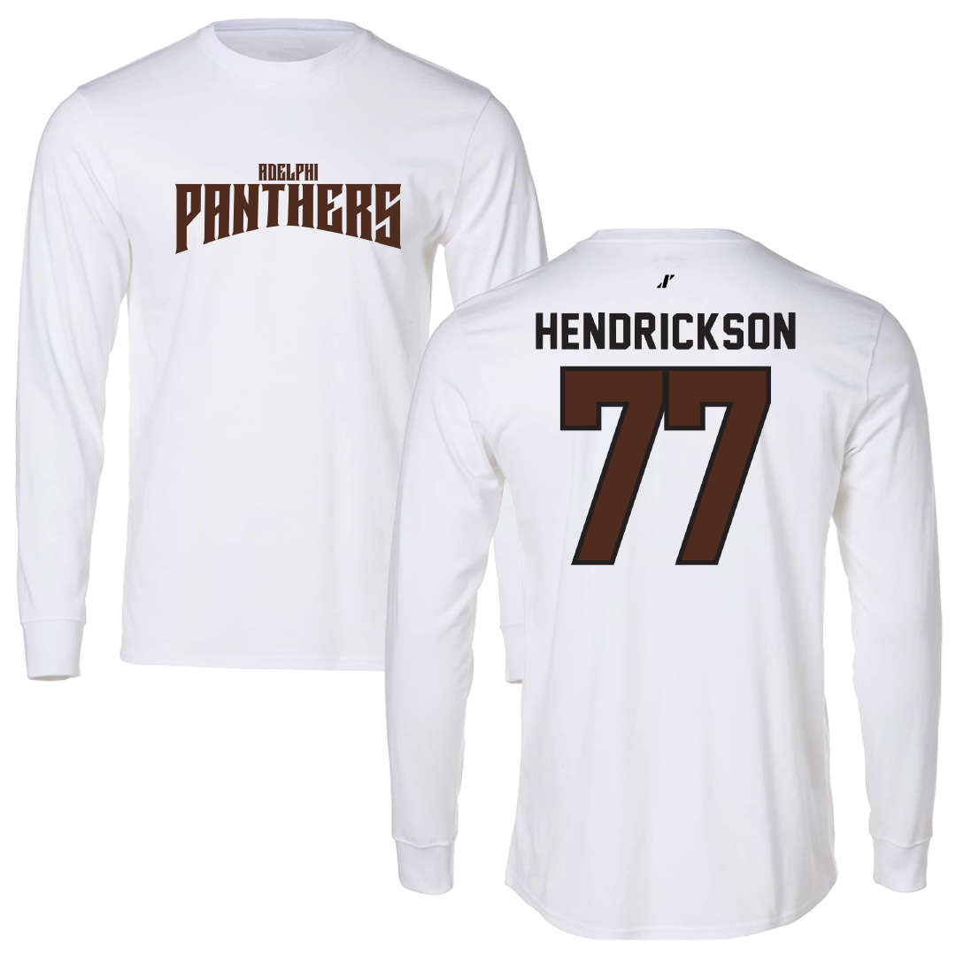 Adelphi University Lacrosse White Classic Long Sleeve - #77 Michael Hendrickson