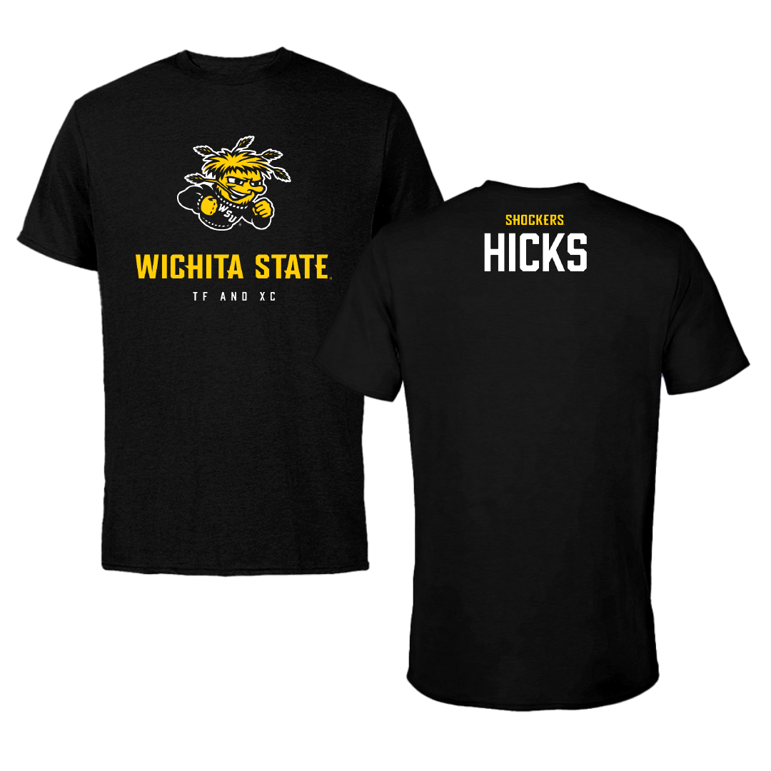 Wichita State University TF and XC Black Performance Tee - Loudan Hicks
