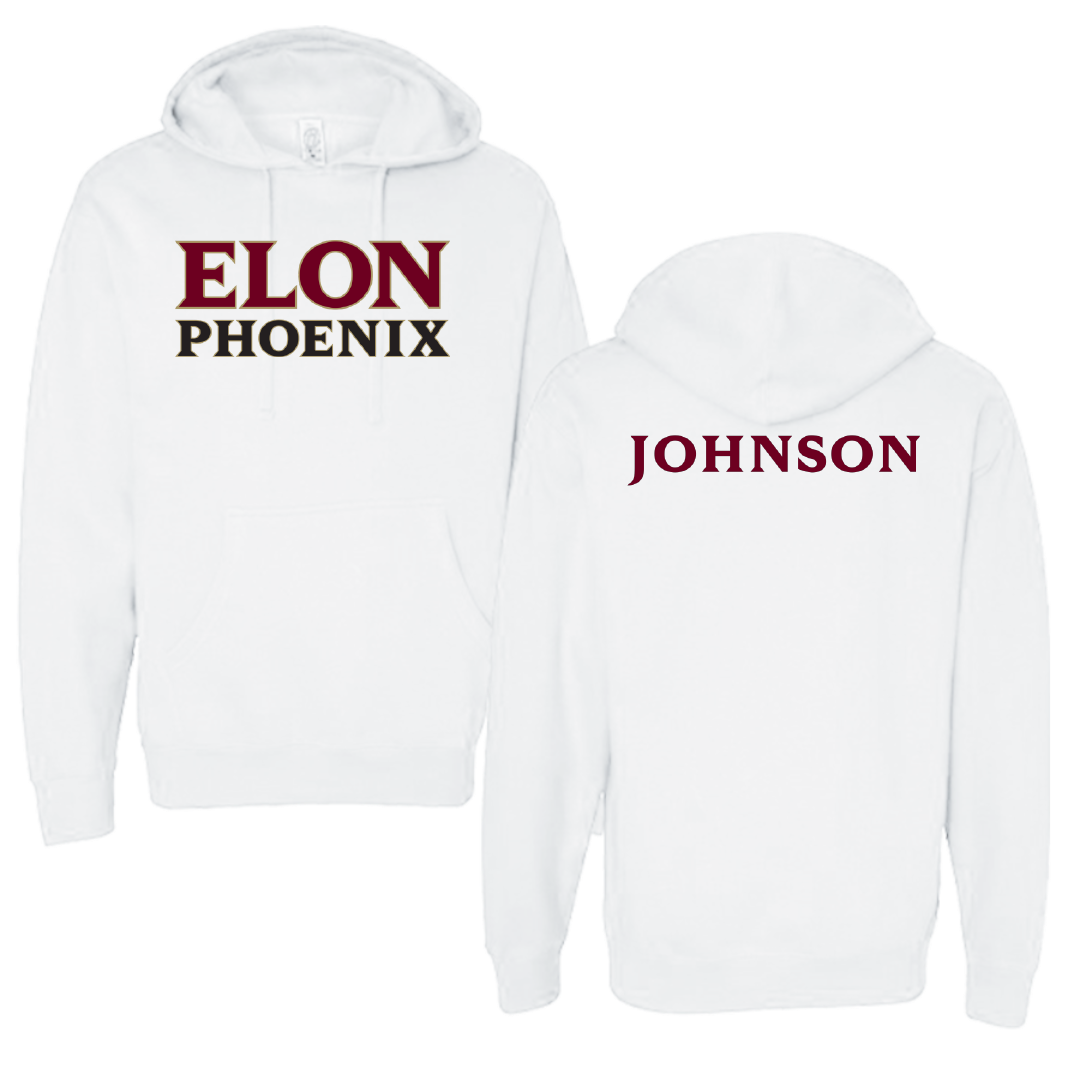 Elon University TF and XC White Hoodie - Ian Johnson