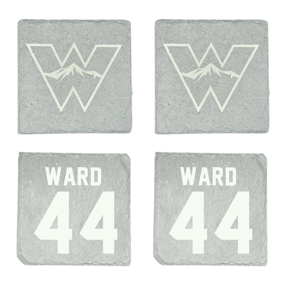 Western Colorado University Football Stone Coaster (4 Pack)  - #44 Jack Ward