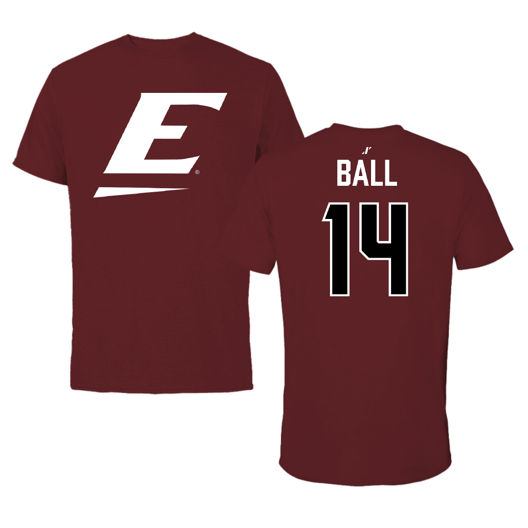 Eastern Kentucky University Basketball Maroon Performance Tee - #14 Austin Ball