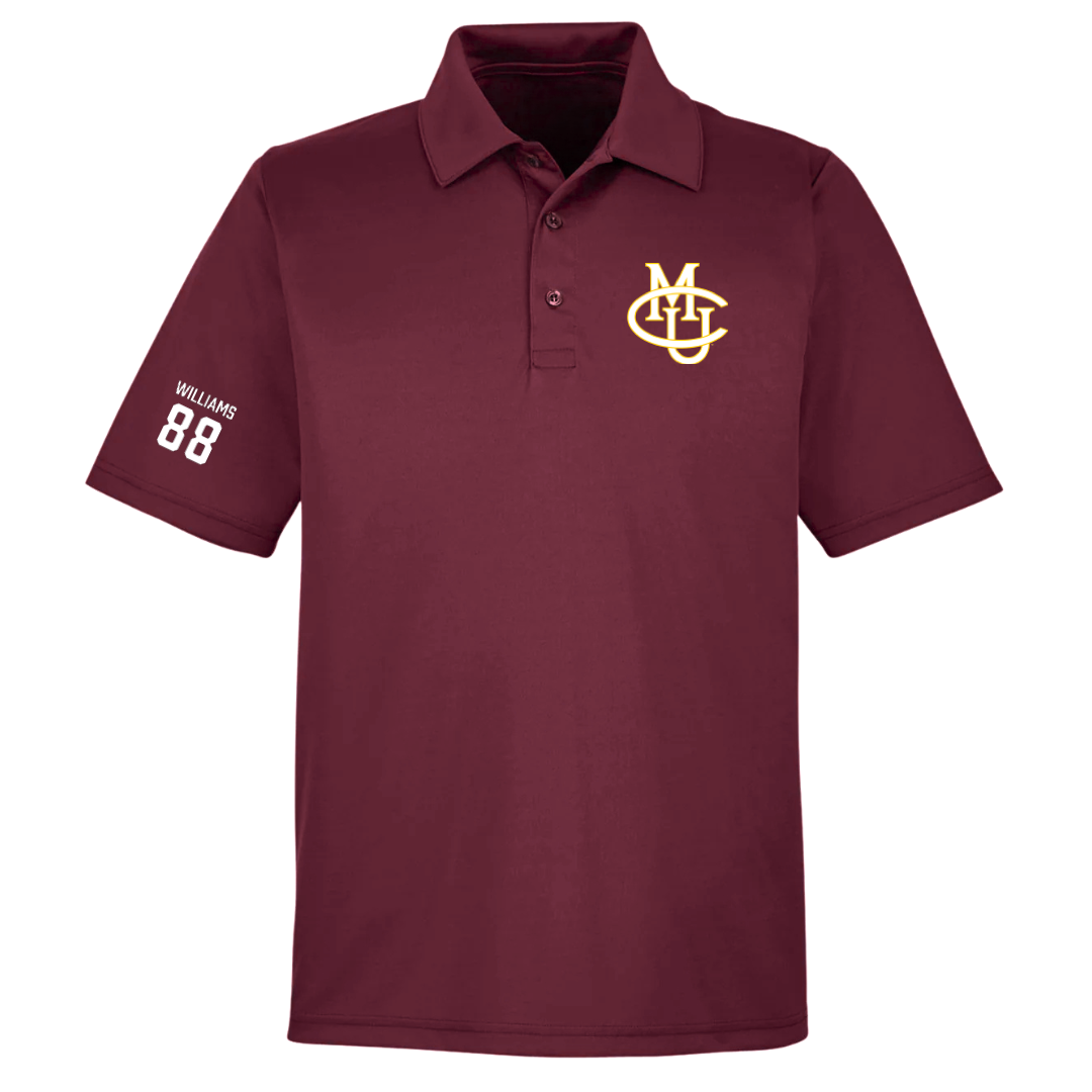 Colorado Mesa University Football Maroon Polo - #88 Greg Williams
