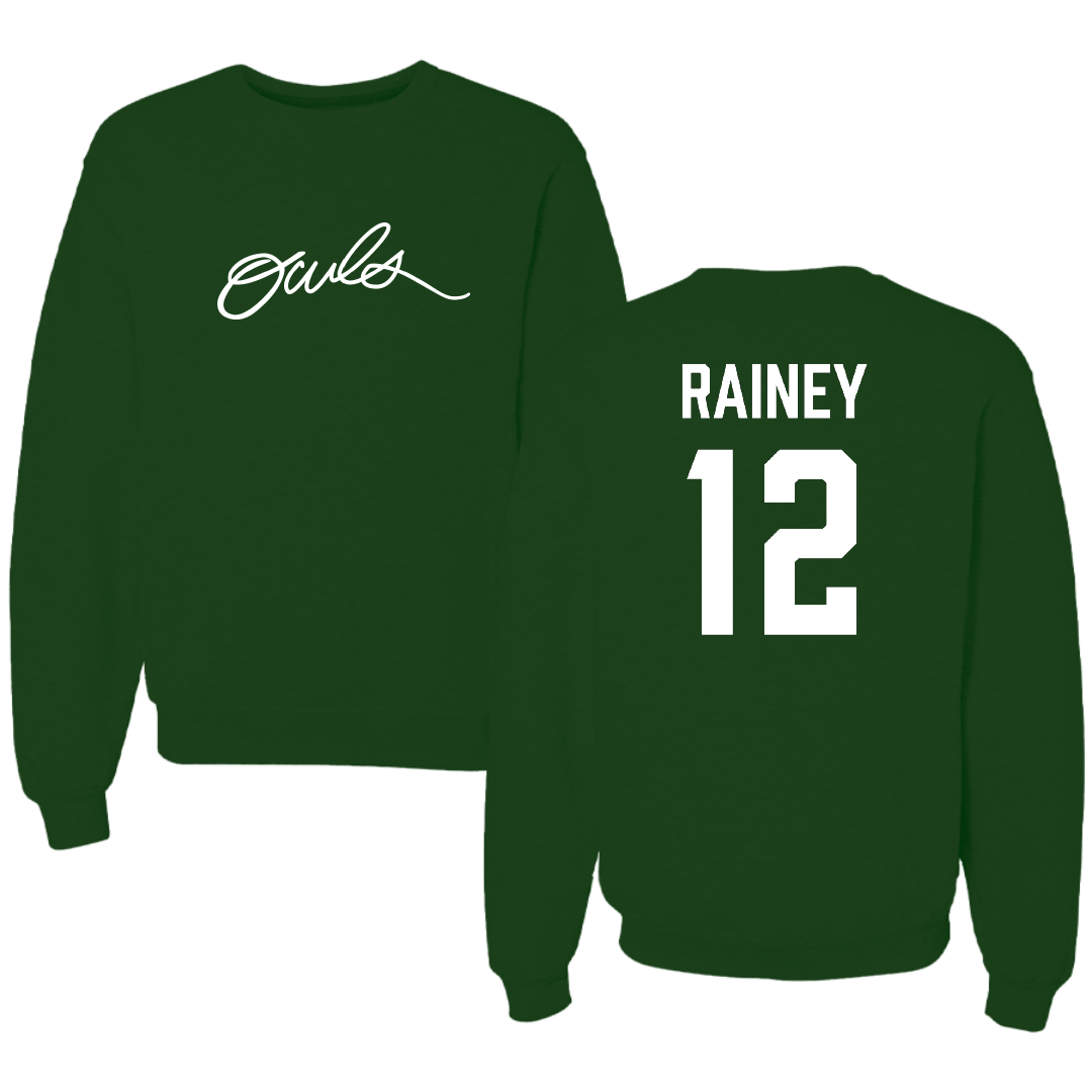 William Woods University Baseball Forest Green Crewneck - #12 Evan Rainey