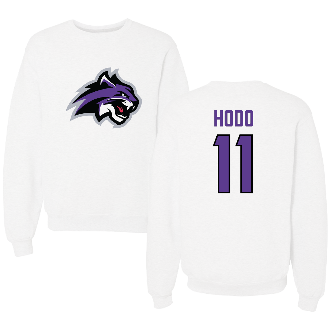 Wiley University Basketball (W) White Crewneck - #11 Nyemah Hodo