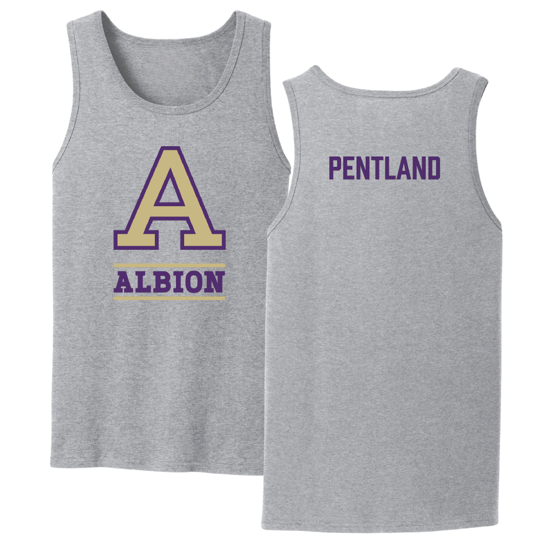 Albion College Swimming & Diving Sport Gray Tank Top - Will Pentland