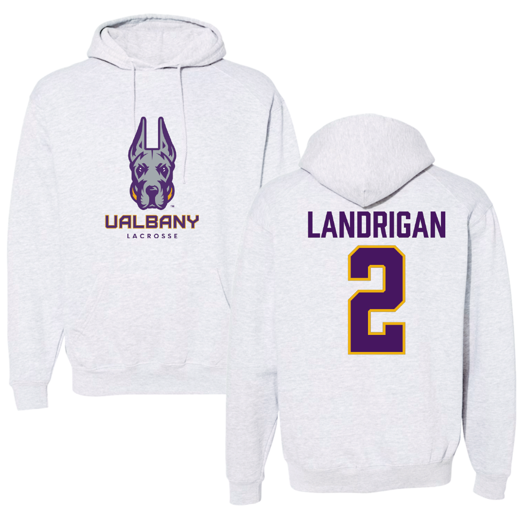 University at Albany Lacrosse Gray Hoodie - #2 Kennedi Landrigan