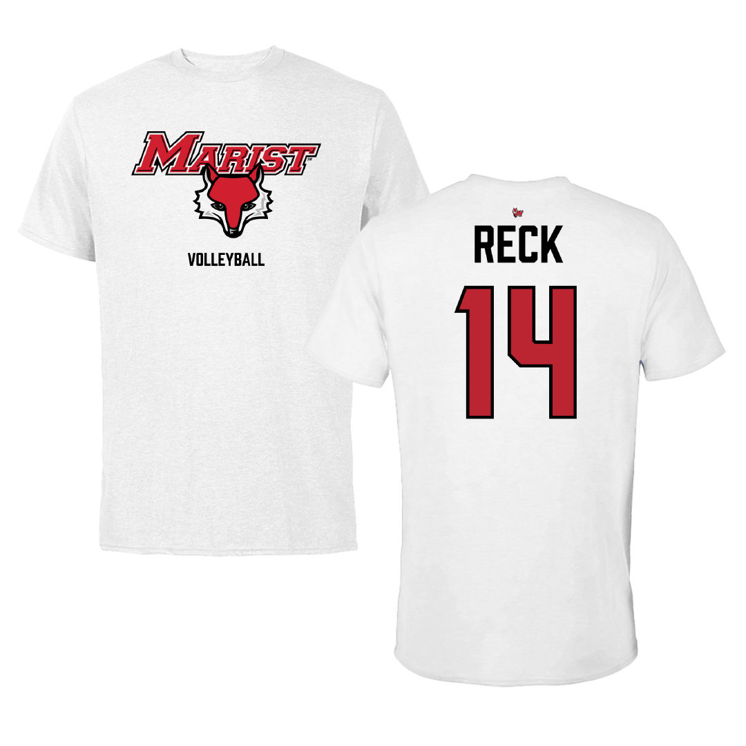 Marist University Volleyball (W) White Tee - #14 Mallory Reck