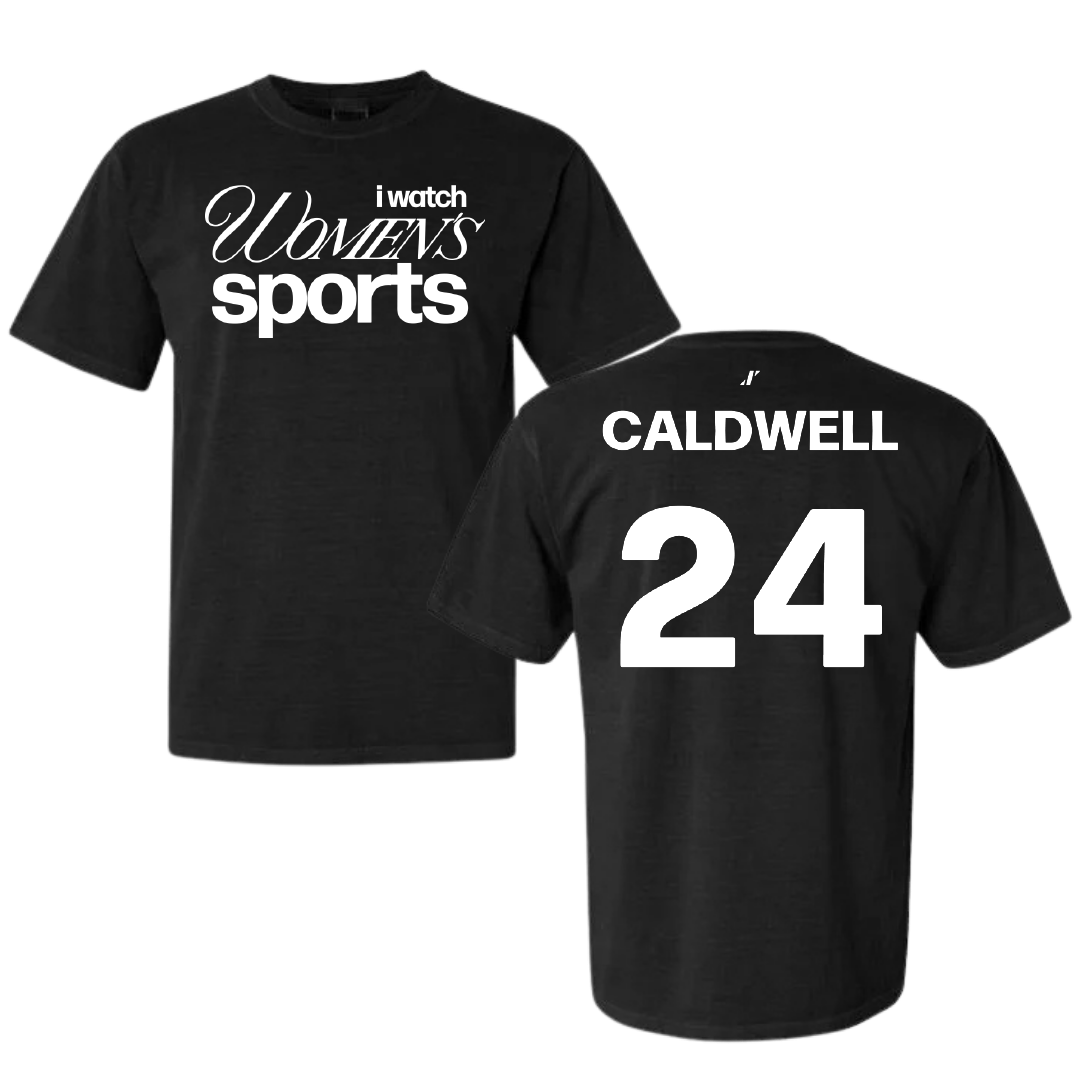 Idaho State University Basketball Black WHM Comfort Colors Tee - #24 Aspen Caldwell