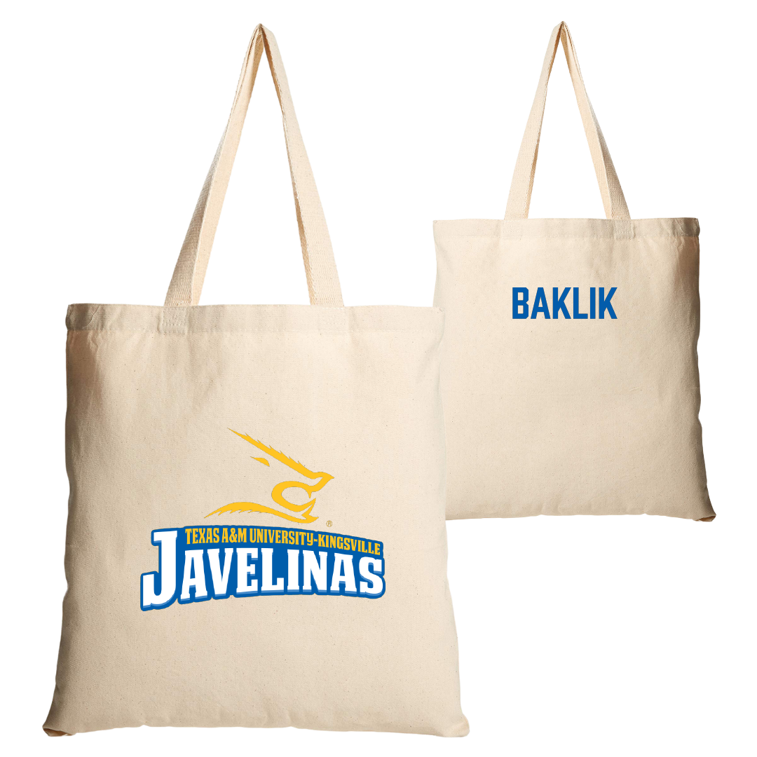 Texas A&M University-Kingsville TF and XC Tan Canvas Tote Bag - Payton Baklik