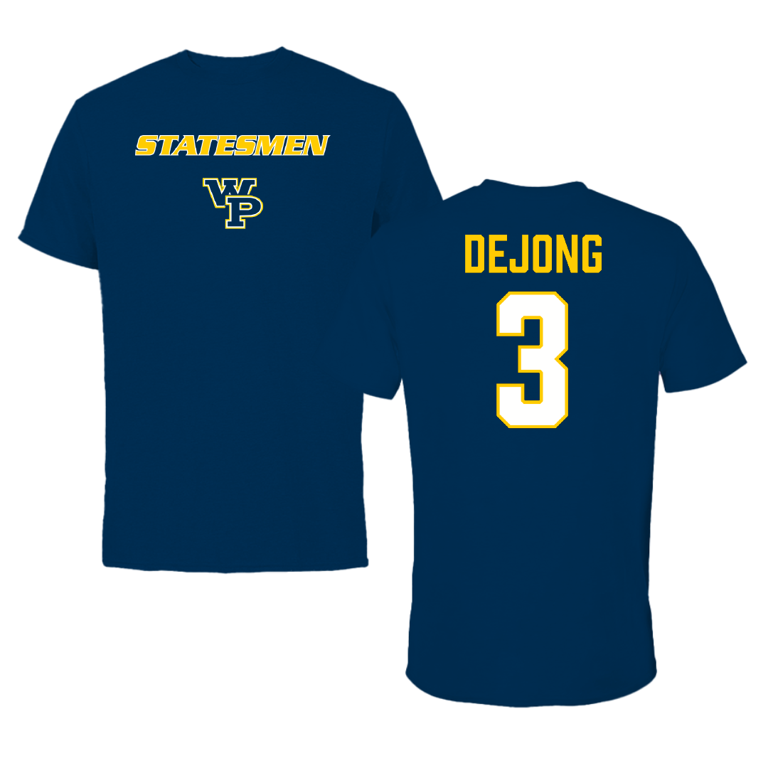 William Penn University Volleyball (M) Navy Performance Tee - #3 Luka DeJong