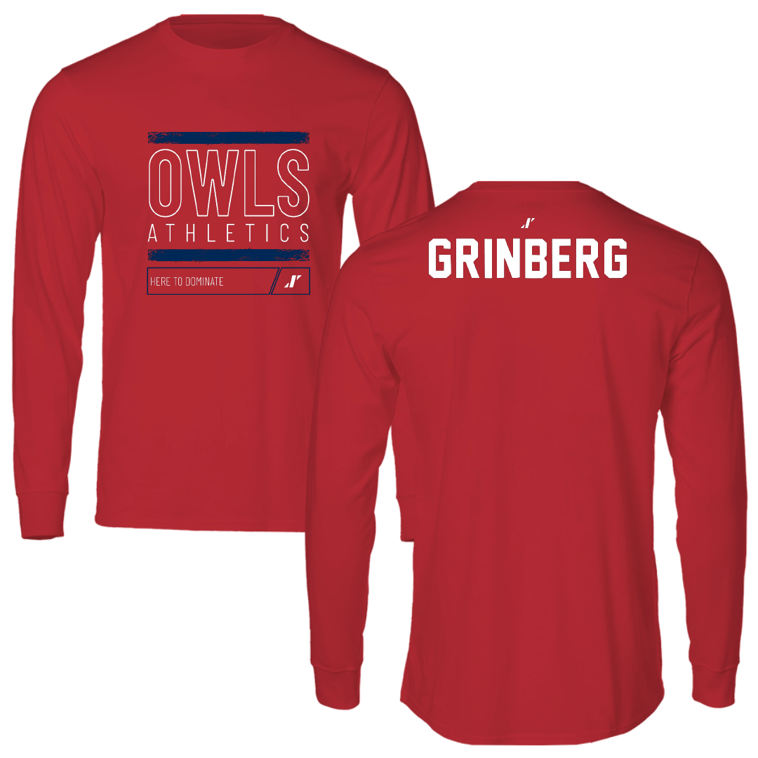 Florida Atlantic University Golf Red Dominate Performance Long Sleeve - Guilherme Grinberg