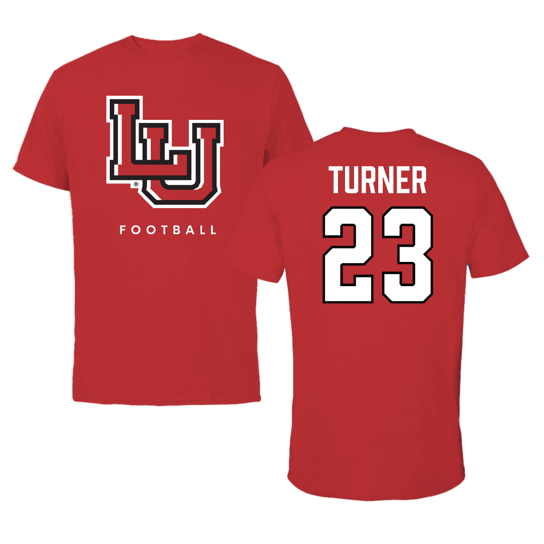 Lamar University Football Red Tee - #23 Tre Turner