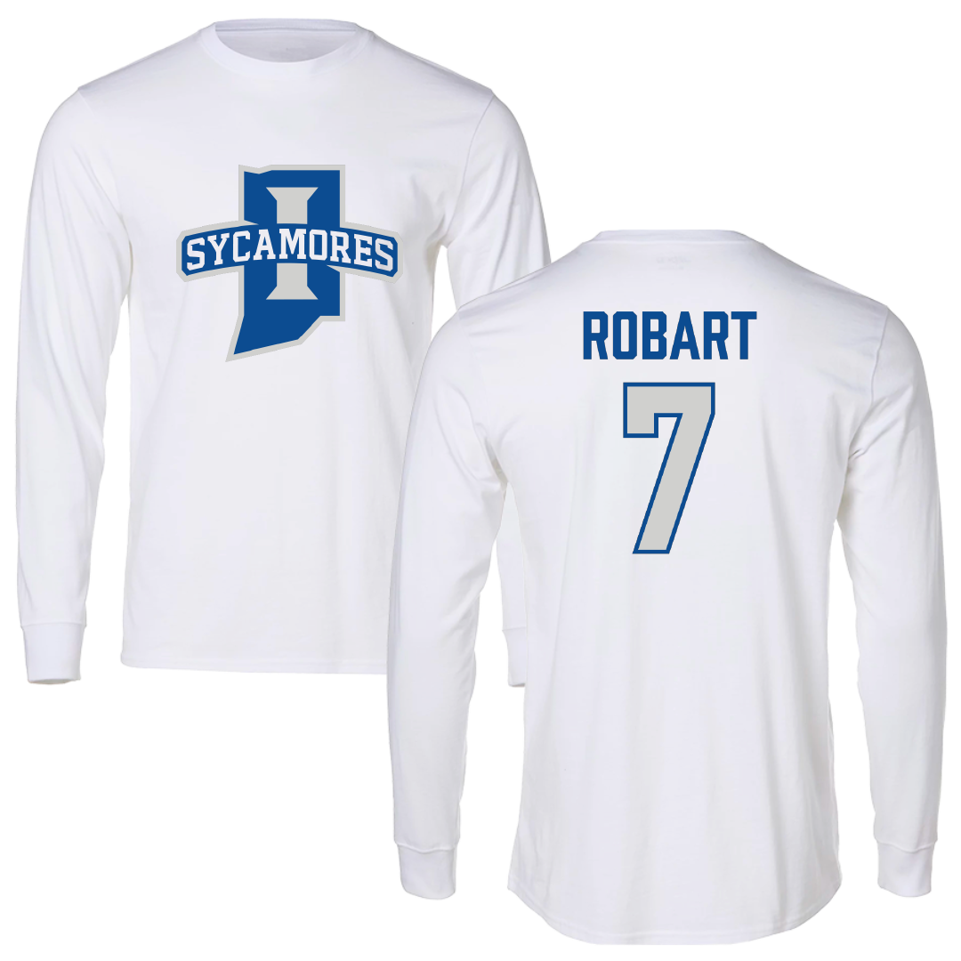 Indiana State University Volleyball (W) White Long Sleeve - #7 Ava Robart