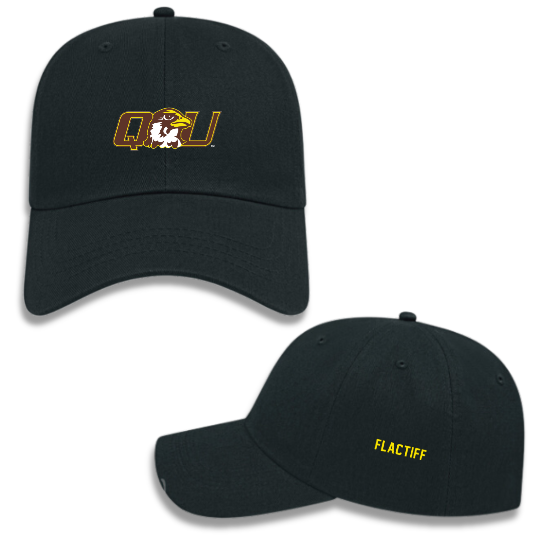 Quincy University Football Black Hat - Avery Flactiff