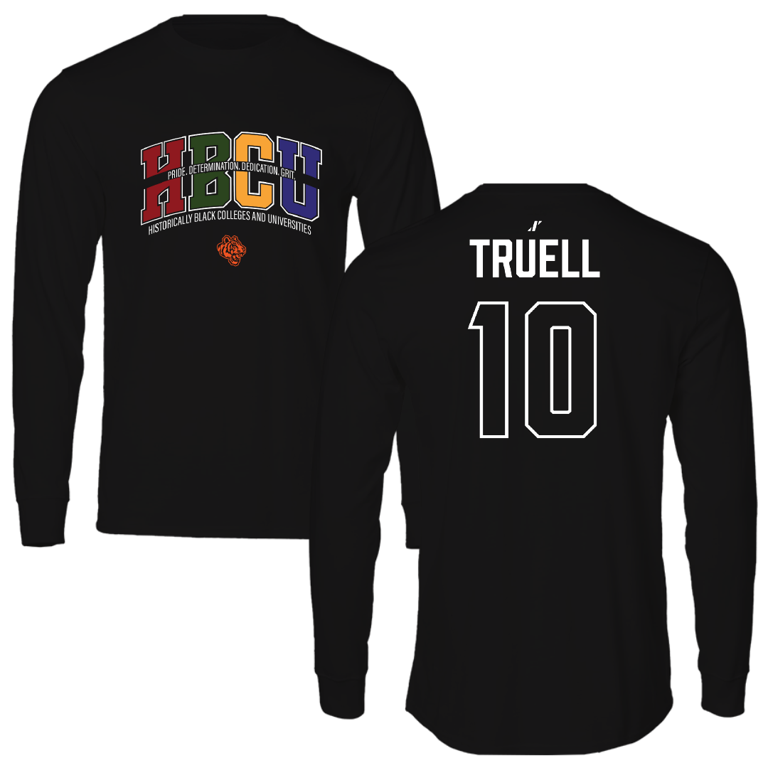 Savannah State University Football Black HBCU Performance Long Sleeve - #10 Rashawn Truell